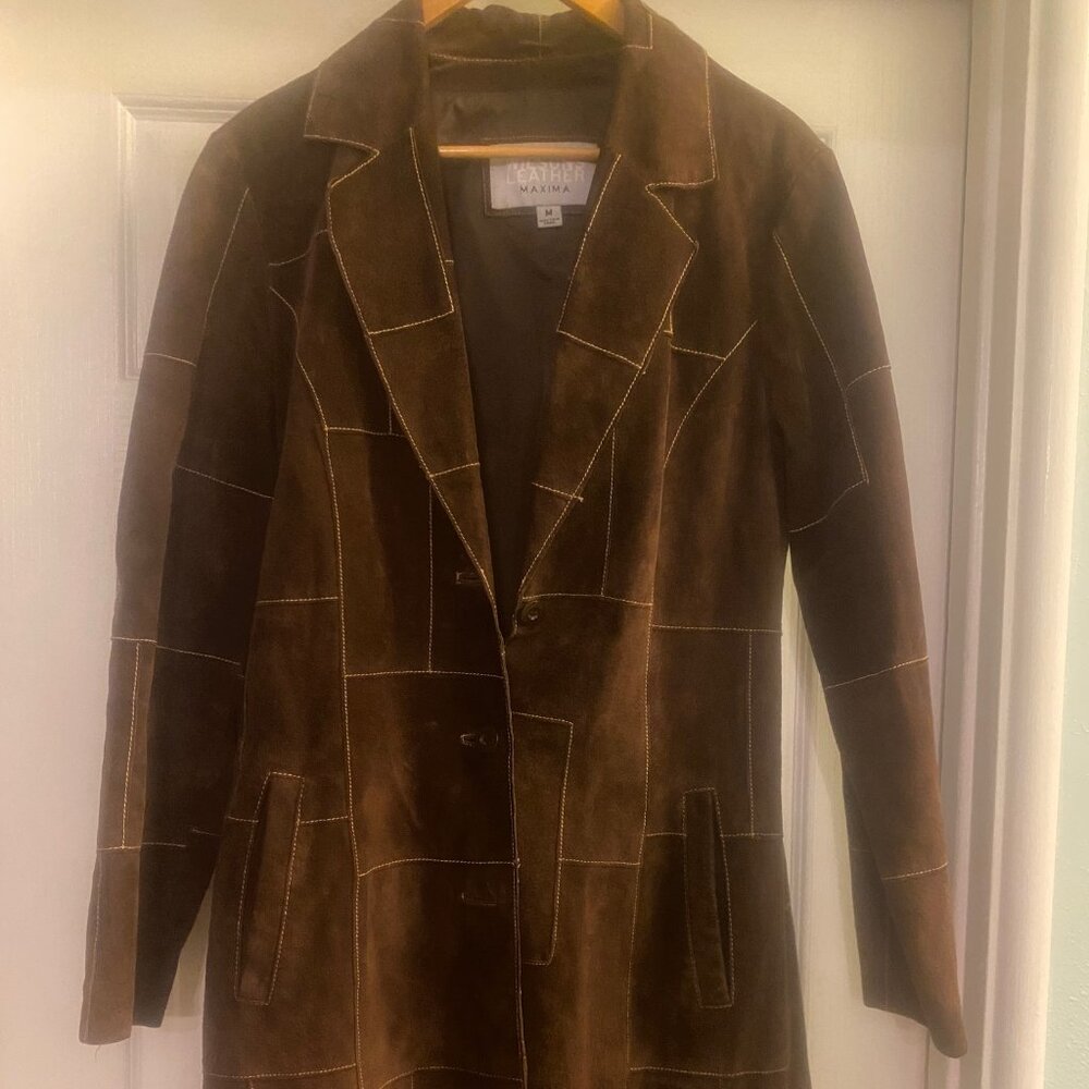 Womens Wilsons Leather Maxima Leather coat size M, Brown in color